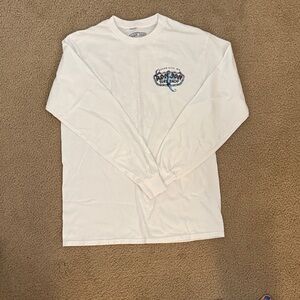 Ron Jon White Long Sleeve Tee with Crew Neck